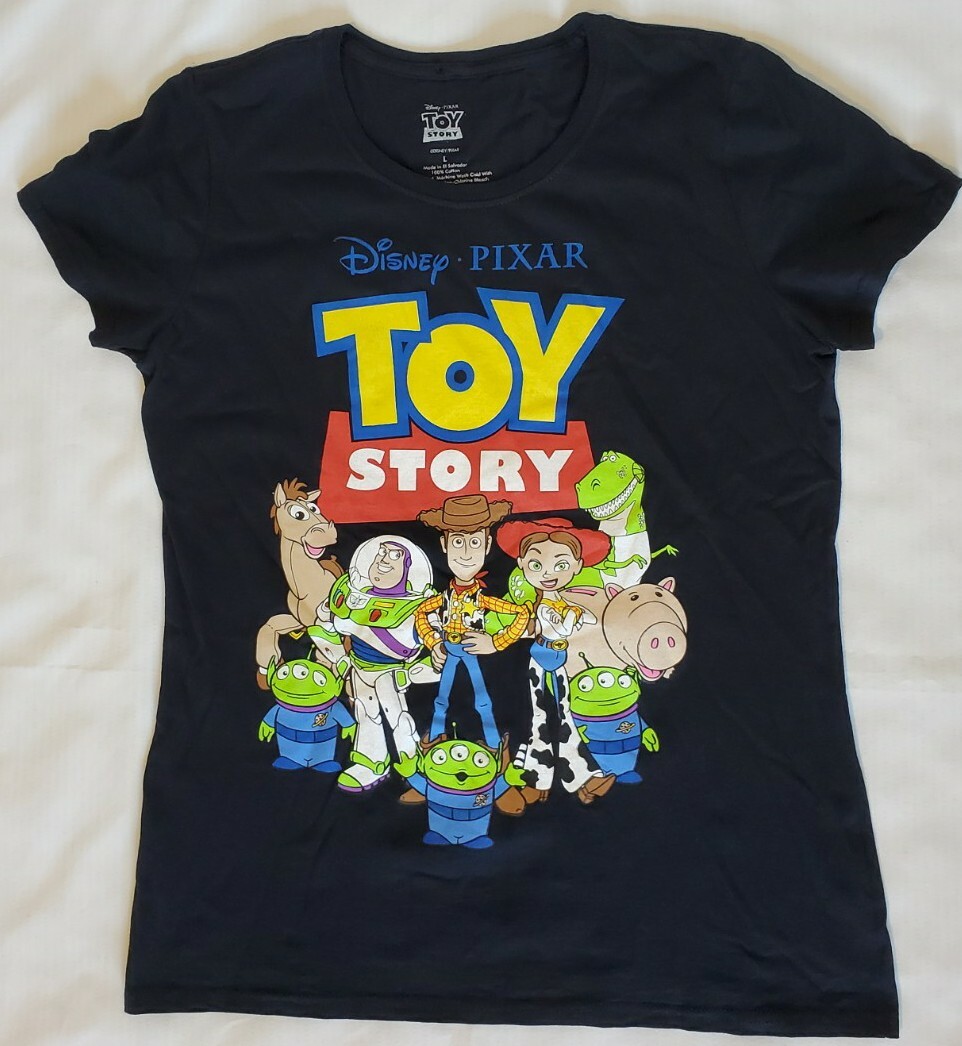 Disney Pixar Toy Story Womne’s Black Short Sleeve T-Shirt Size L
