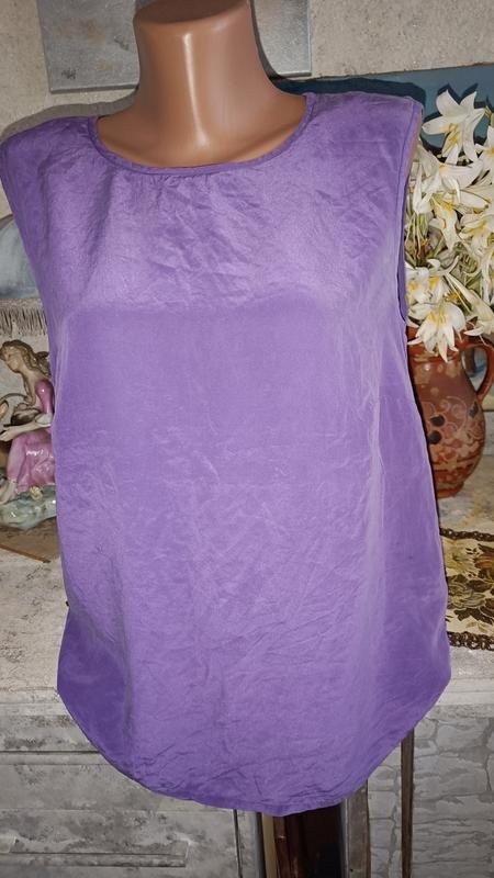 Women Peter Hahn shirt purple silk 42
