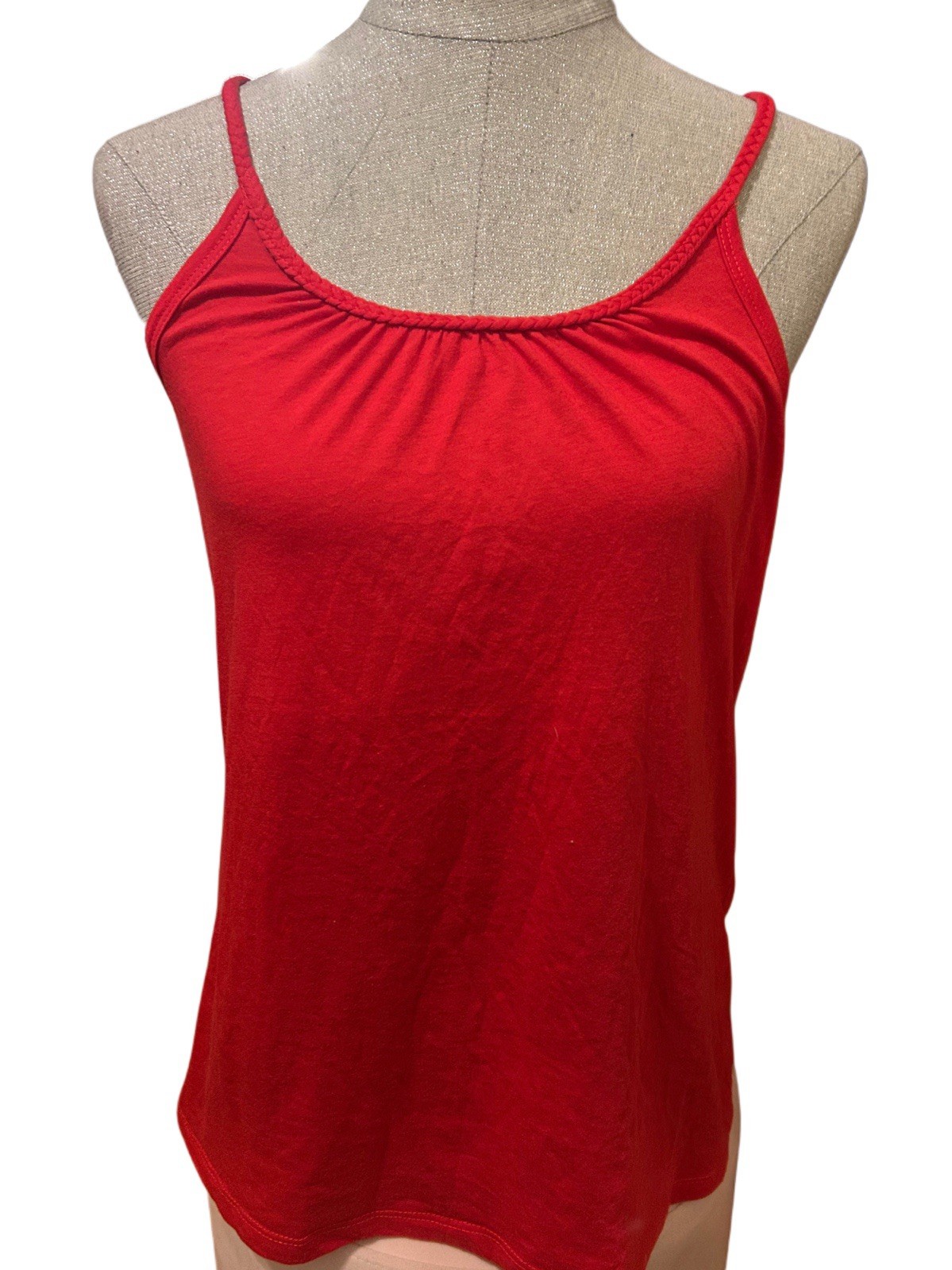 NWT’s ColorStory Camisole Braided Red Spaghetti Strap Tank Top Size: Large