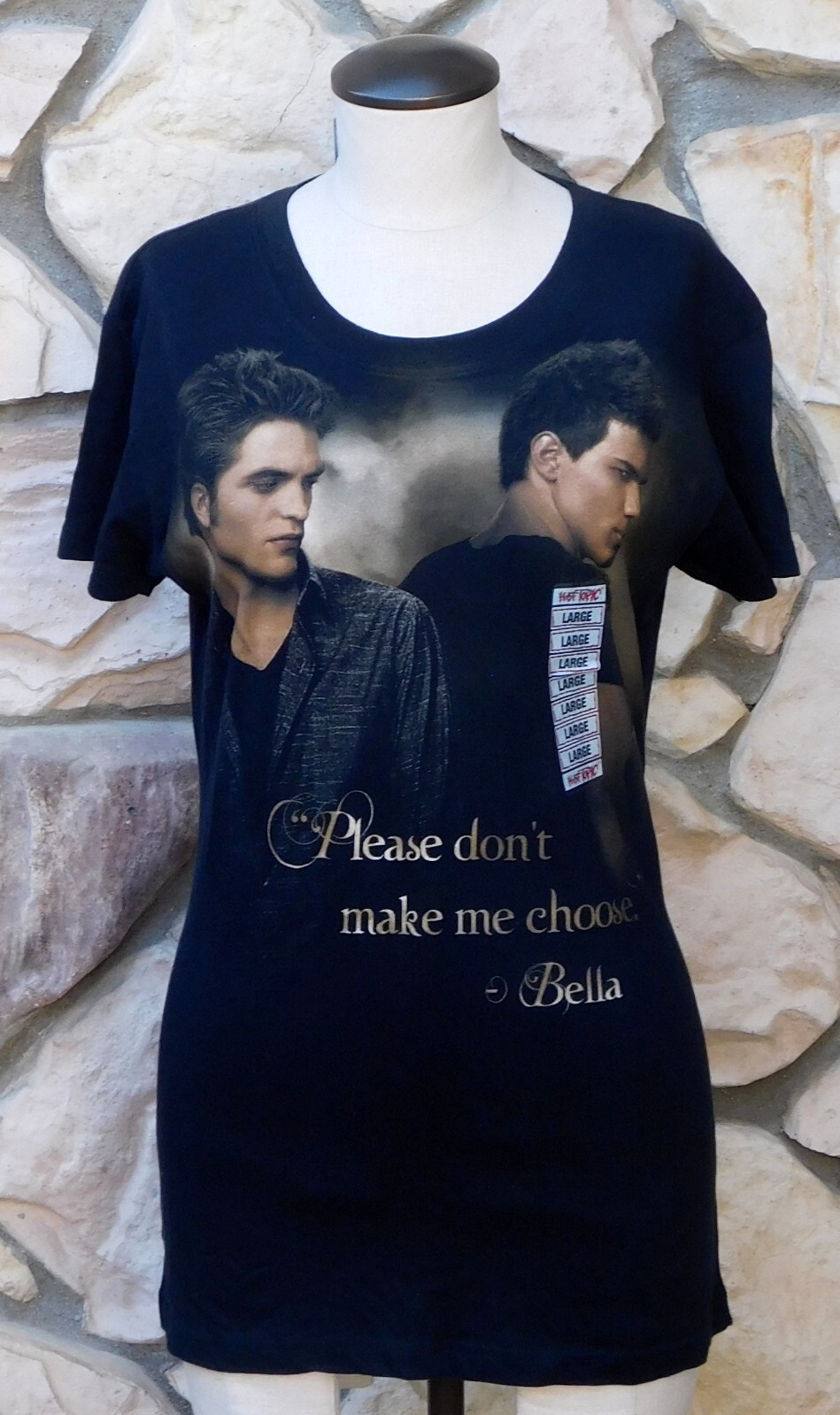 NWT TWILIGHT SAGA Edward & Jacob DON’T MAKE ME CHOOSE BELLA Large JR Promo