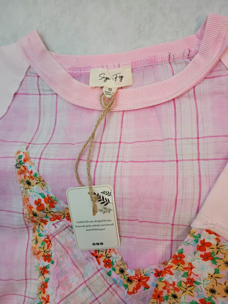 Sage & Fig new with tag patchwork start applique Top Small
