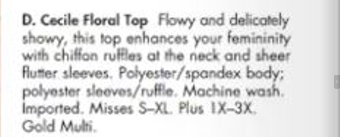 Sz L Monroe & Main Yellow Black Dinner Date Church Party Cecile Floral Tunic Top