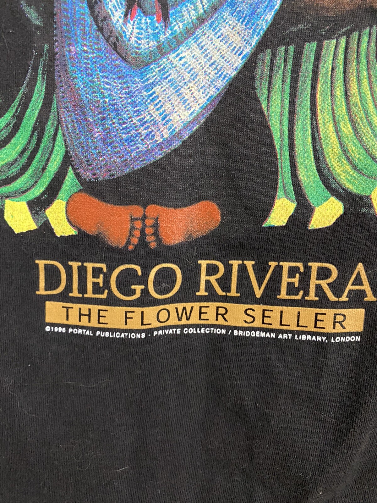 VTG Diego Rivera The Flower Seller 1996 Art Sleep Shirt One Size